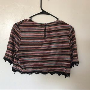 For Love And Lemons Tops - Colorful Striped Crop Top For Love And Lemons Tops - Colorful Striped Crop Top